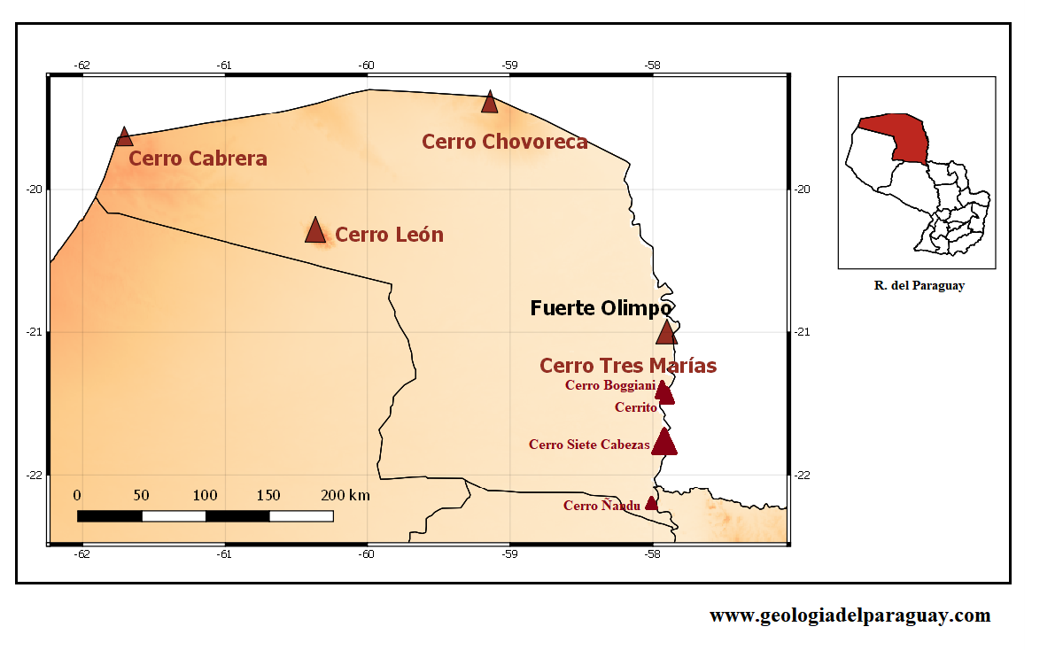 Los Cerros del Departamento de Alto Paraguay